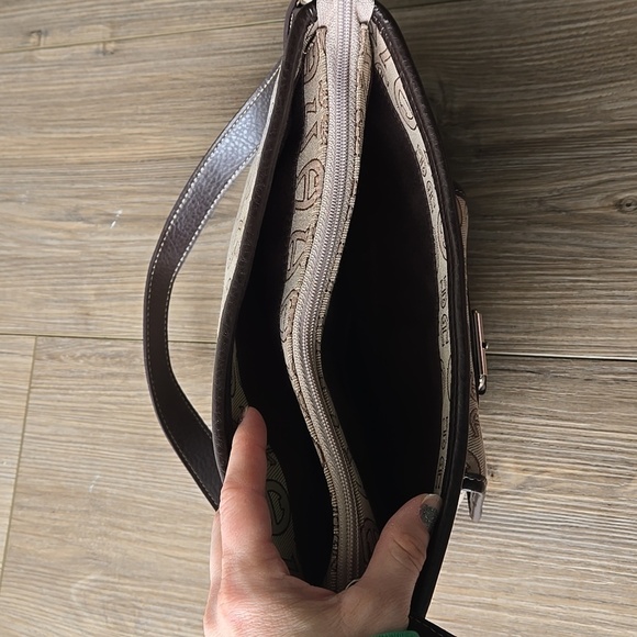 NWOT Etienne Aigner Signature Monogram Canvas Shoulder Bag - Picture 6 of 12